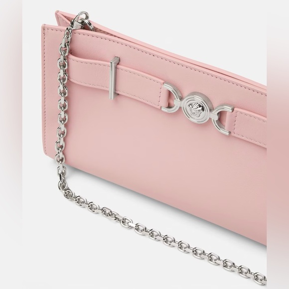 *NWT*Versace Medusa 95 Leather Clutch Dusty Rose Palladium - Picture 9 of 11